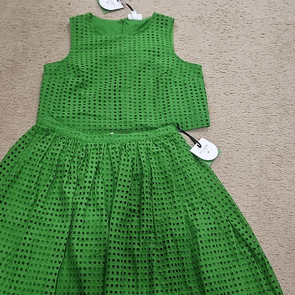 Kate Spade Emerald Green Eyelet Dress